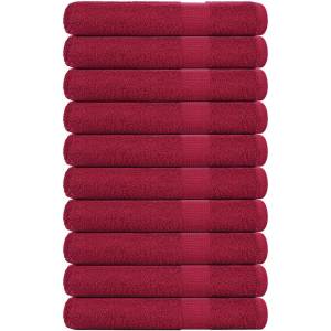 vidaXL Кърпи за сауна FROGN 10 бр. бордо 80x200 см 360 г/м2 (136745)