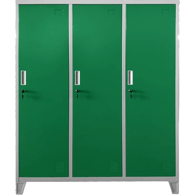МЕТАЛЕН ШКАФ cr-1604-3 jz - СИВ/ТЪМНО ЗЕЛЕН