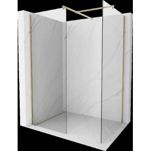 Mexen Kioto стена за душ тип Walk-in 120 x 120 cm, прозрачна, златна - 800-120-202-50-00-120 (800-120-202-50-00-120)