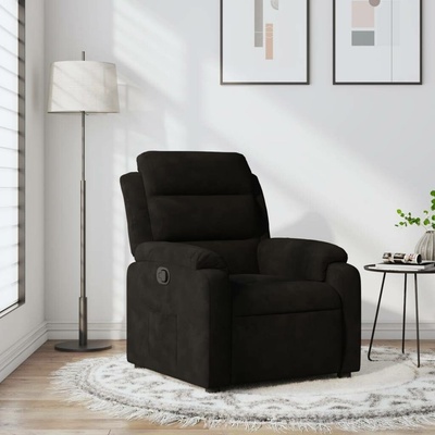 vidaXL 373506 Polohovací černé samet