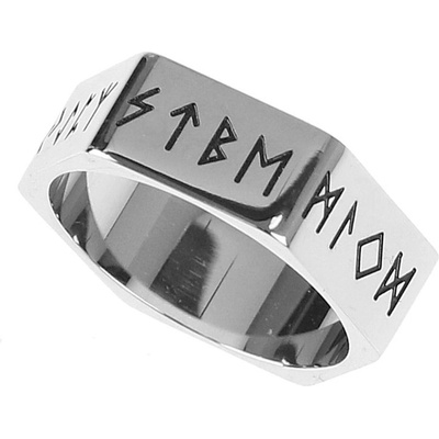 NNM пръстен Hexagon Viking Nordic Runes STEEL - SS8-R230 стомана