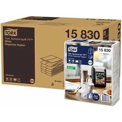 TORK Biele ubrúsky N14 Xpressnap Fit 2-vrstvové celulóza 21,3x16,5 cm 15830/PAK