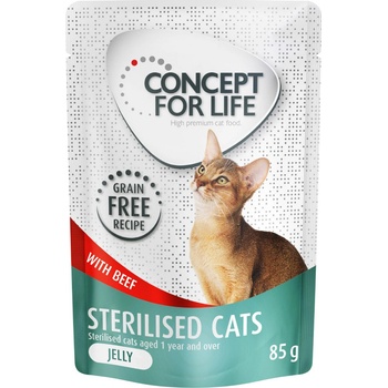 Concept for Life Sterilised Cats hovězí bez obilovin v omáčce 12 x 85 g