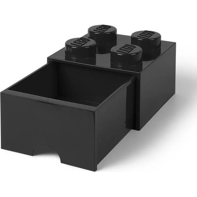 LEGO® stolové box 4 so zásuvkou 15,8 x 15,8 x 11,3 cm čierna