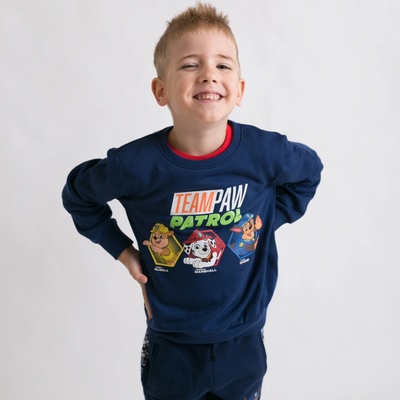 EPLUSM Chlapčenská mikina Paw Patrol Team Paw Modrá