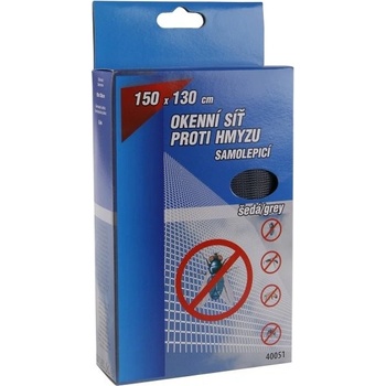 Sada okenná sieť 150x130cm šedá suchý zips 5.6m