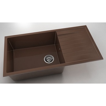 Image 1 of FAT Мивка Vanguard 230, Polymer marble, 17 Светло венге, с включен сифон