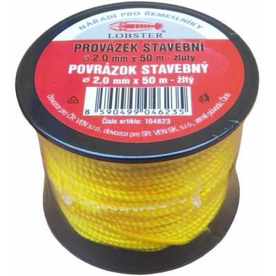 Provázek stavební 2,0mm*50m žlutý – Zboží Mobilmania
