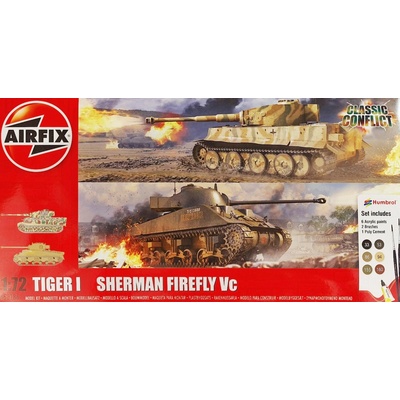 Airfix Gift Set tanky A50186 Classic Conflict Tiger 1 vs Sherman Firefly 1:72