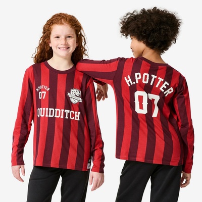 Decathlon detské tričko s dlhým rukávom Harry Potter bordové