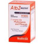 HEALTHAID ХЕЛТ ЕЙД МУЛТИВИТАМИНИ A - Z С ЛУТЕИН 30 ТАБЛЕТКИ / HEALTH AID A TO Z MULTIVIT 30vetabs