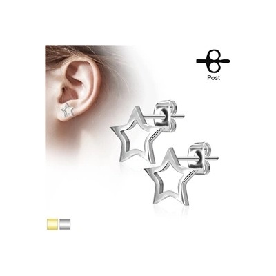 Piercingate hvězdičky NAU00971 stříbrná