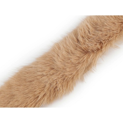 Našívací oděvní / dekorační kožešina plochá šíře 9 cm Varianta: 9 béžová, Balení: 1 m 58871/150725/274764