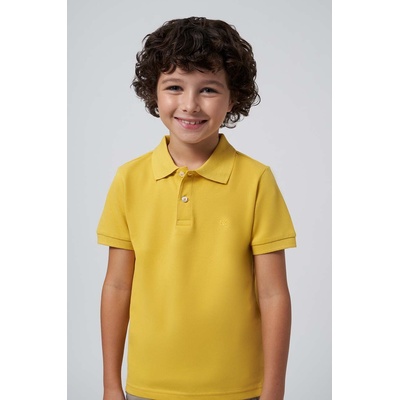 MAYORAL Детска памучна тениска с яка Mayoral в жълто с изчистен дизайн (890.7E.Junior.PPYH)
