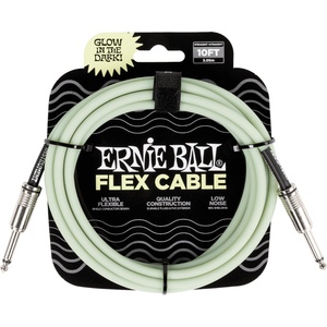 Ernie Ball Flex Glow In The Dark 3 m Директен - Директен Инструментален кабел (P06436)