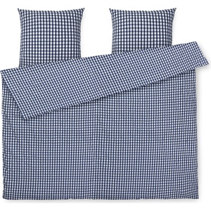 Juna Спално бельо Bæk & Bølge с 2 калъфки за възглавници 60 x 63 cm 200 x 220 см тъмносиньо (637023)