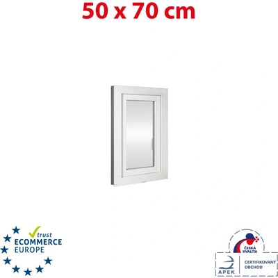 Okna Hned Plastové okno 50x70 cm bílé otevíravé i sklopné pravé – Sleviste.cz