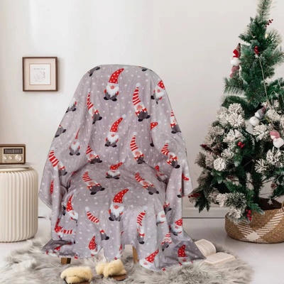 TiaHome Vianočná deka škriatky 150x200