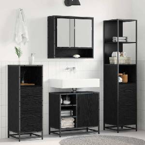 vidaXL Комплект мебели за баня 3 бр. Черния дъб 35 x 37, 5 x 166 см (3402505)