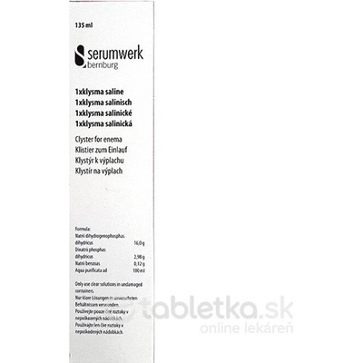 Serumwerk Bernburg Klysma salinická klystír na výplach 135 ml