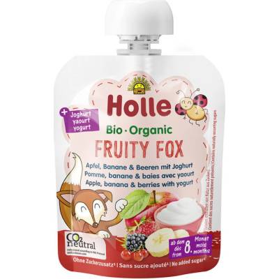 HOLLE BIO Fruity fox dětské ovocné pyré s jogurtem 85 g