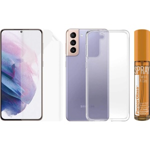 Panzer Защитно фолио PanzerGlass за Samsung Galaxy S21+ Hygiene Pack (TPU, ClearCase, 30 мл Spray)