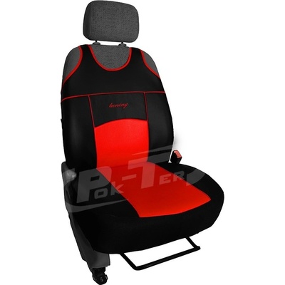 Autopoťah Pok-ter Autotričká Tuning koža červené