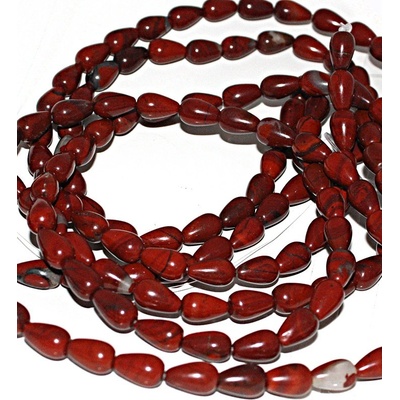 Červený Jaspis kapky 13x8mm - 33Ks - Návlek