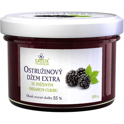 Valdemar Grešík Grešík Ostružinový džem extra se sníženým obsahem cukru 220 g