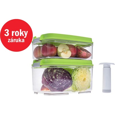 STATUS Tritan 3dílný set středních vakuových dóz 157550 zelená