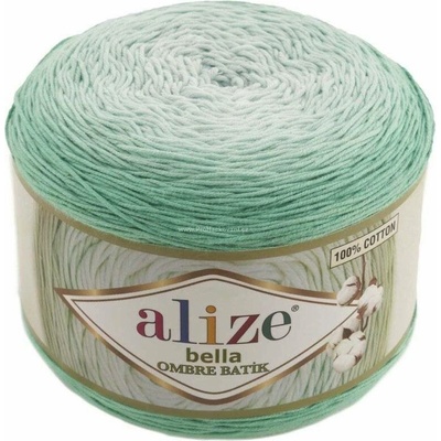 Alize příze Bella Ombre batik 7408 odstíny zelená mint