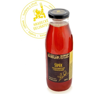 Hradecké delikatesy Šípkový sirup s rumem 0,5 l