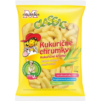 Bejby kukuričné chrumky so sušenou mrkvou a so sušeným jablkami 40 g