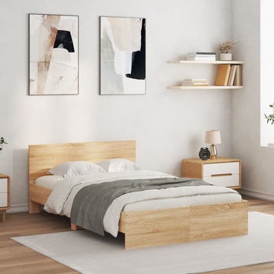 Petrashop 3207492 Rám postele s čelem dub sonoma Hnědá