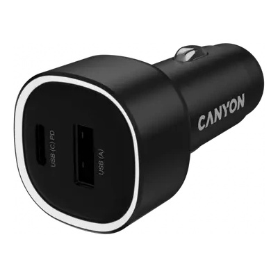 CANYON car charger OnDrive 85 PD 85W USB-A+USB-C Black (CNE-CCABR8AC)