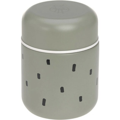 Lässig Food Jar Medium Happy Prints light olive termoska 350 ml