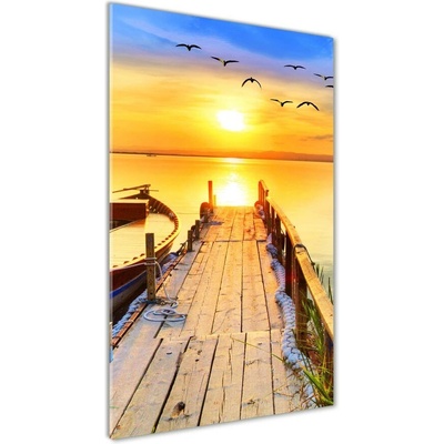Vertikálny foto obraz sklo tvrdené Jazero 50x100 cm