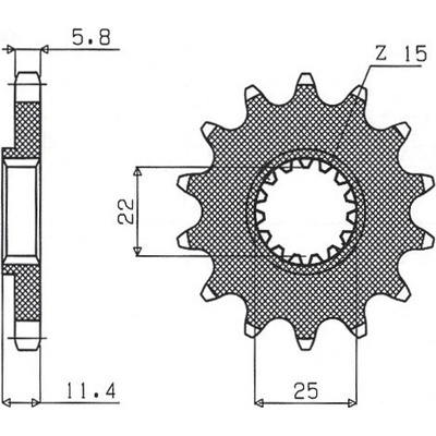 reťazové koliesko SUN36016, SUNSTAR (16 zubov) KTM, SHERCO