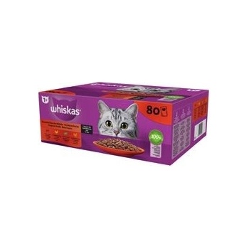 Whiskas klasický výběr ve šťávě pro dospělé kočky 80 x 85 g