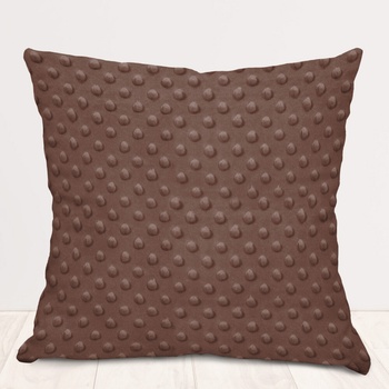 Biante Detská Minky TOP 3D bodky MKP-052 Čokoládovo hnedá 70 x 90 cm