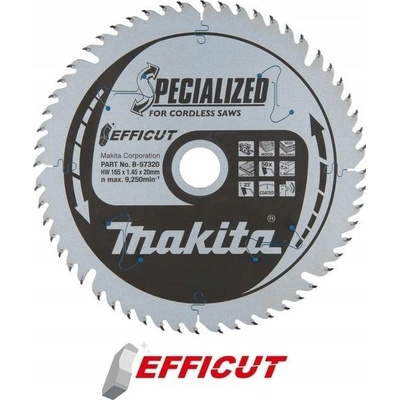 Pilový kotouč na laminát Efficut 165x20 56 zubů Makita