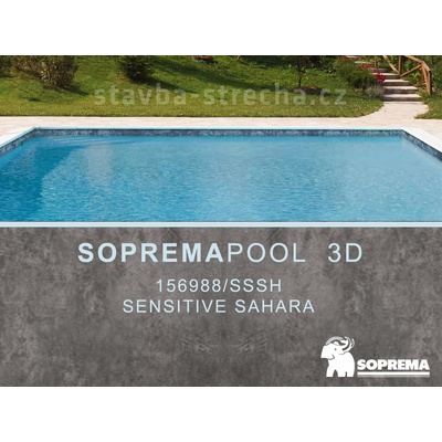 Sopremapool 3D Bazénová PVC fólie 1,65 x 25 m Sensitive Rock