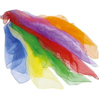 Barevné šátky sada 6 ks lesklé – Zboží Mobilmania