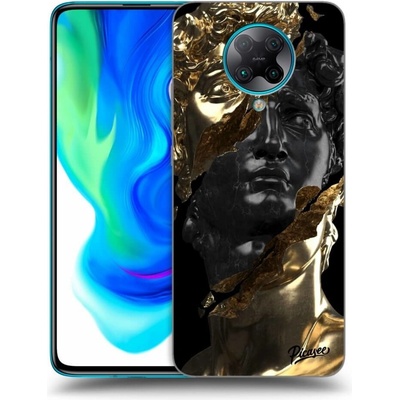 Pouzdro Picasee silikonové Xiaomi Poco F2 Pro - Black Gold černé