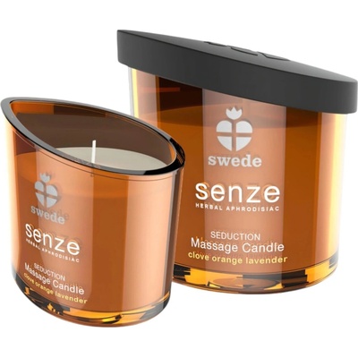 SENZE Eroticko-relaxační masážní svíčka hřebíček pomeranč levandule 50 ml