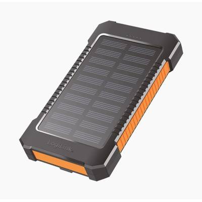 LogiLink PA0304 8000 mAh преносимо зарядно устройство със слънчеви панели, оранжево-черно (PA0304)