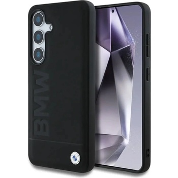 BMW кожен калъф с голям надпис за Samsung Galaxy S25+ - черен (3666339448745)