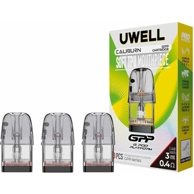 Uwell Caliburn GPP Pod 3 ml 0,4 ohm 3 ks