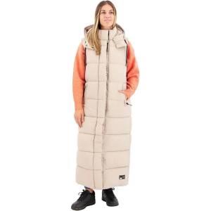 SUPERDRY Потник Superdry Ripstop Longline Down Vest - Beige (Warm Grey Grid)
