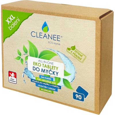 Cleanee Eco Tablety do myčky All-in-One 90 ks